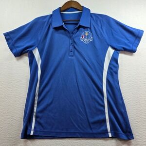 Sport-Tek Women's 2015 Ryder Cup Star Valley Ranch Polo Shirt Blue XL Golf